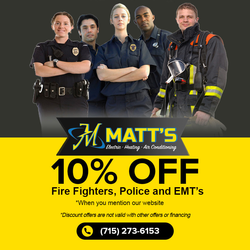 10% off for Fire Fighters, Police and EMT’s